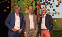 Bestuursleden stichting Food for a better lifestyle vlnr Rob Baan Koppert Cress; Koen Joosten Erasmus MC en Gert Mulder GroentenFruit Huis